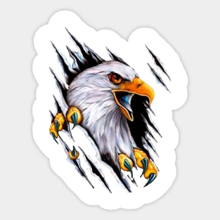 Eagle Pierces the Wall Sticker